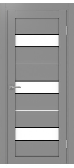Межкомнатная дверь Турин_526АПС.122 молдинг алюм.чёрн.40  Серый