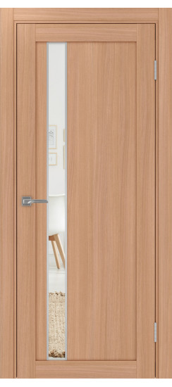 Межкомнатная дверь Турин_528AПП.121 молдинг алюм.хром.60  Ясень тёмный