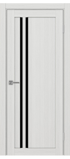 Межкомнатная дверь Турин_525АПС.121 молдинг алюм.чёрн.60  Ясень серебристый