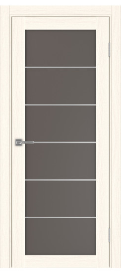 Межкомнатная дверь Турин_501АСС.2 молдинг алюм.хром.30  Ясень светлый
