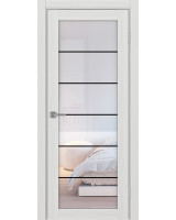 Турин_501АСС.2 молдинг алюм.чёрн. ЭКО-шпон Ясень серебристый