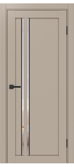 Межкомнатная дверь Турин_525АПС.121 молдинг алюм.чёрн.60  Мокко