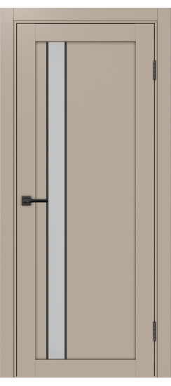 Межкомнатная дверь Турин_528AПС.121 молдинг алюм.чёрн.60  Мокко