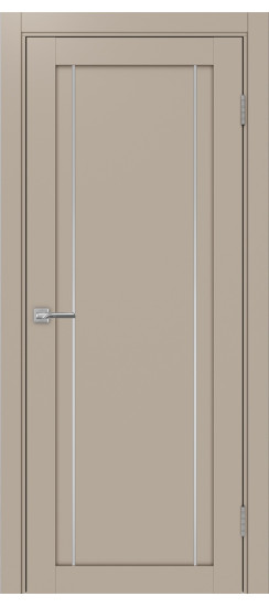 Межкомнатная дверь Турин_522AПП.111 молдинг алюм.хром.60  Мокко