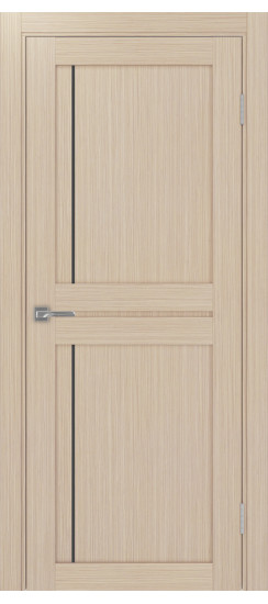 Межкомнатная дверь Турин_523АПП.111 молдинг алюм.чёрн.60  Дуб беленый FL