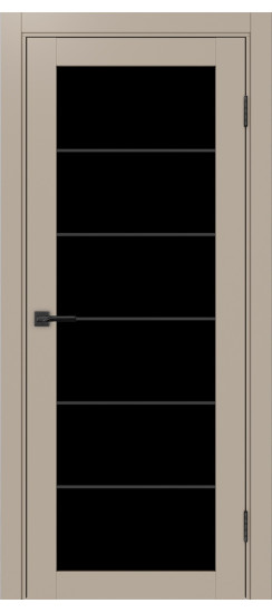 Межкомнатная дверь Турин_501АСС.2 молдинг алюм.чёрн.30  Мокко
