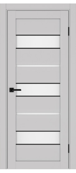 Межкомнатная дверь Турин_526АПС.122 молдинг алюм.чёрн.40  Пепельный