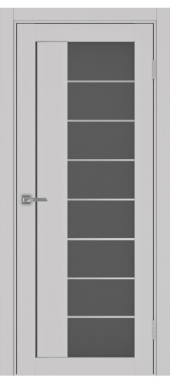 Межкомнатная дверь Турин_524АСС.22 молдинг алюм.хром.60  Пепельный