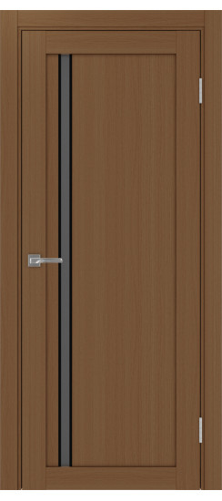 Межкомнатная дверь Турин_527АПС.121 молдинг алюм.чёрн.35  Орех NL