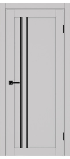 Межкомнатная дверь Турин_525АПС.121 молдинг алюм.чёрн.60  Пепельный