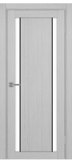 Межкомнатная дверь Турин_522AПП.212 молдинг алюм.чёрн.60  Дуб серый FL