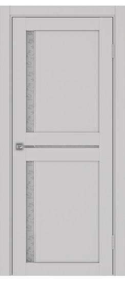 Межкомнатная дверь Турин_523АПС.221 молдинг алюм.хром.60  Пепельный