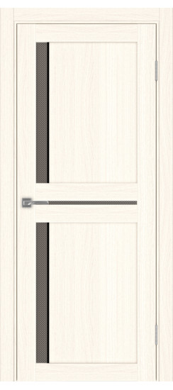Межкомнатная дверь Турин_523АПС.221 молдинг алюм.чёрн.60  Ясень светлый