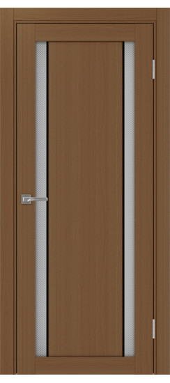 Межкомнатная дверь Турин_522АПС.212 молдинг алюм.чёрн.60  Орех NL