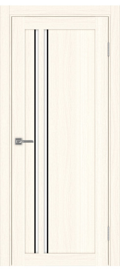 Межкомнатная дверь Турин_525АПС.121 молдинг алюм.чёрн.60  Ясень светлый