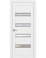 Турин_505AПC.12 молдинг алюм.чёрн. ЭКО-шпон Белый лёд