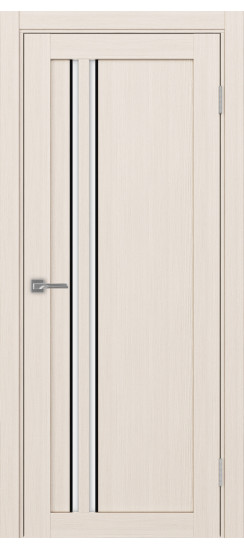 Межкомнатная дверь Турин_525АПС.121 молдинг алюм.чёрн.60  Ясень перламутровый