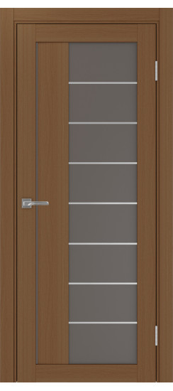 Межкомнатная дверь Турин_524АСС.22 молдинг алюм.хром.60  Орех NL