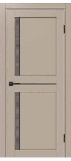 Межкомнатная дверь Турин_523АПС.221 молдинг алюм.чёрн.60  Мокко