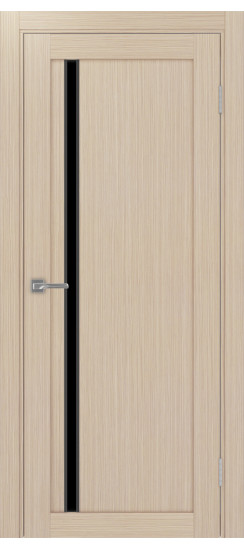 Межкомнатная дверь Турин_527АПС.121 молдинг алюм.чёрн.35  Дуб беленый FL