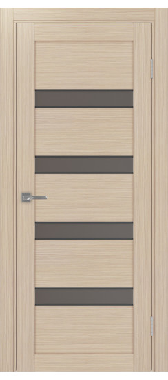 Межкомнатная дверь Турин_505AПC.12 молдинг алюм.чёрн.30  Дуб беленый FL