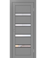 Турин_505AПC.12 молдинг алюм.чёрн. ЭКО-шпон Серый