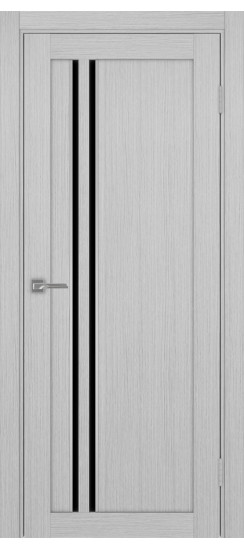 Межкомнатная дверь Турин_525АПС.121 молдинг алюм.хром.60  Дуб серый FL