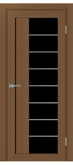 Межкомнатная дверь Турин_524АСС.22 молдинг алюм.хром.60  Орех NL
