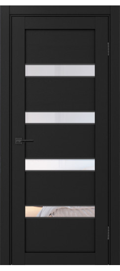 Межкомнатная дверь Турин_505AПC.12 молдинг алюм.чёрн.30  Антрацит