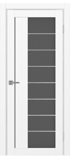 Межкомнатная дверь Турин_524АСС.22 молдинг алюм.хром.60  Белый снежный