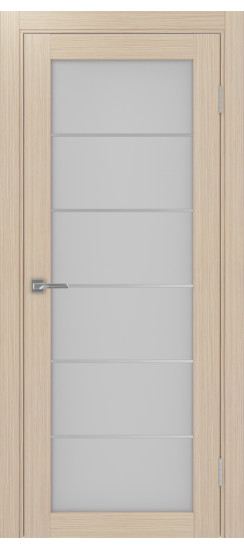 Межкомнатная дверь Турин_501АСС.2 молдинг алюм.хром.30  Дуб беленый FL