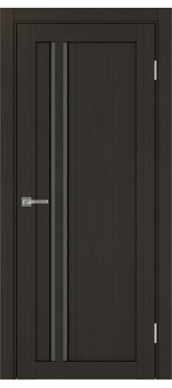 Межкомнатная дверь Турин_525АПС.121 молдинг алюм.чёрн.60  Венге FL