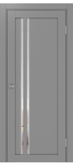 Межкомнатная дверь Турин_525АПС.121 молдинг алюм.хром.60  Серый