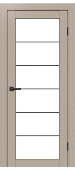 Межкомнатная дверь Турин_501АСС.2 молдинг алюм.чёрн.30  Мокко