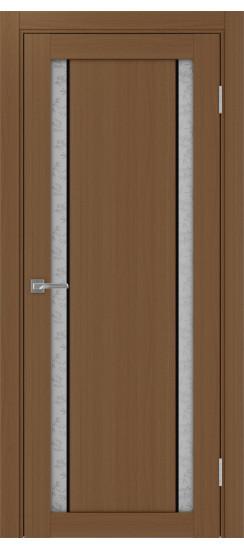 Межкомнатная дверь Турин_522АПС.212 молдинг алюм.чёрн.60  Орех NL