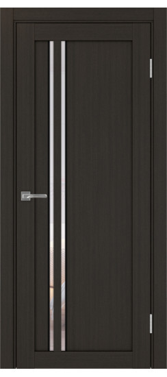 Межкомнатная дверь Турин_525АПС.121 молдинг алюм.чёрн.60  Венге FL
