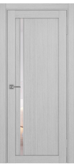 Межкомнатная дверь Турин_527АПС.121 молдинг алюм.хром.35  Дуб серый FL