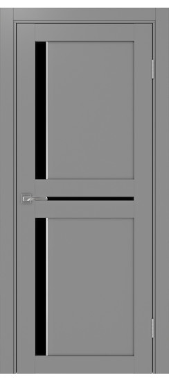 Межкомнатная дверь Турин_523АПП.221 молдинг алюм.хром.60  Серый