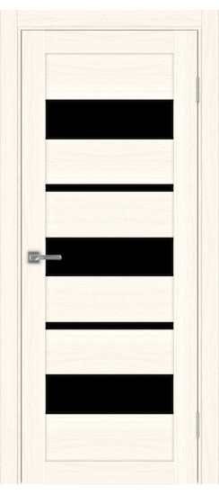 Межкомнатная дверь Турин_526АППmax.122 молдинг алюм.чёрн.40  Ясень светлый