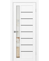 Турин_554АПП.21 молдинг алюм.чёрн. ЭКО-шпон Белый снежный