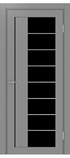 Межкомнатная дверь Турин_524АСС.22 молдинг алюм.хром.60  Серый