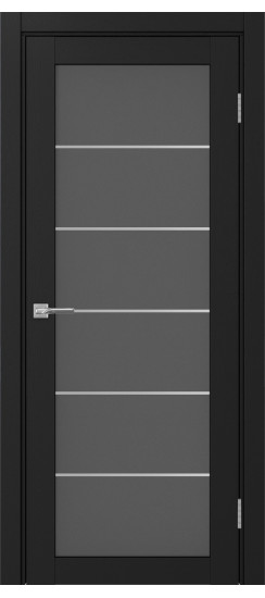 Межкомнатная дверь Турин_501АСС.2 молдинг алюм.хром.30  Антрацит