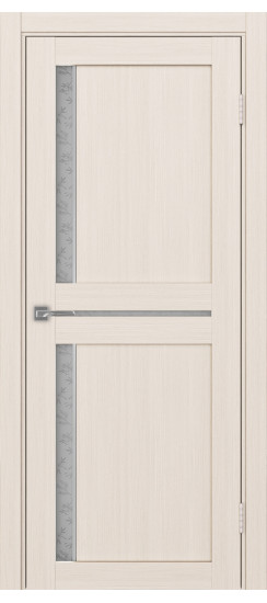 Межкомнатная дверь Турин_523АПС.221 молдинг алюм.хром.60  Ясень перламутровый