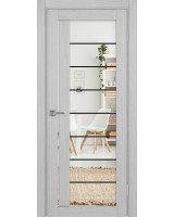 Турин_524АСС.22 молдинг алюм.чёрн. ЭКО-шпон Дуб серый FL