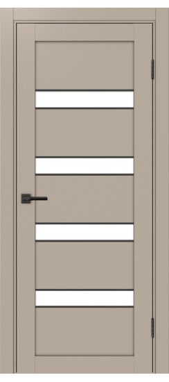 Межкомнатная дверь Турин_505AПC.12 молдинг алюм.чёрн.30  Мокко