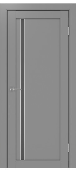 Межкомнатная дверь Турин_527АПС.121 молдинг алюм.хром.35  Серый