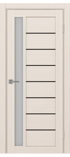 Межкомнатная дверь Турин_554АПП.21 молдинг алюм.чёрн.60  Ясень перламутровый