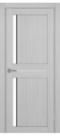 Межкомнатная дверь Турин_523АПП.221 молдинг алюм.чёрн.60  Дуб серый FL