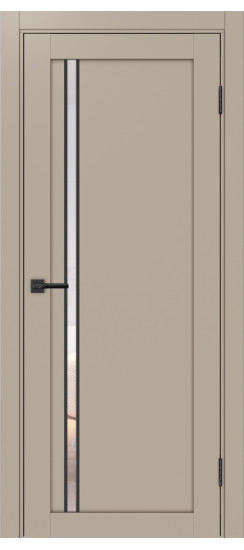 Межкомнатная дверь Турин_527АПС.121 молдинг алюм.чёрн.35  Мокко