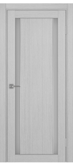 Межкомнатная дверь Турин_522АПС.212 молдинг алюм.хром.60  Дуб серый FL